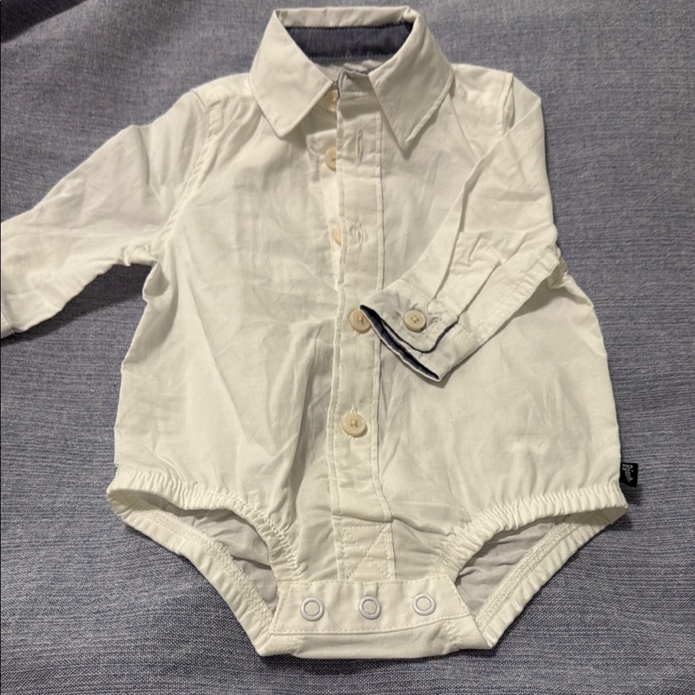 OshKosh B'gosh Cream Long Sleeve Bodysuit